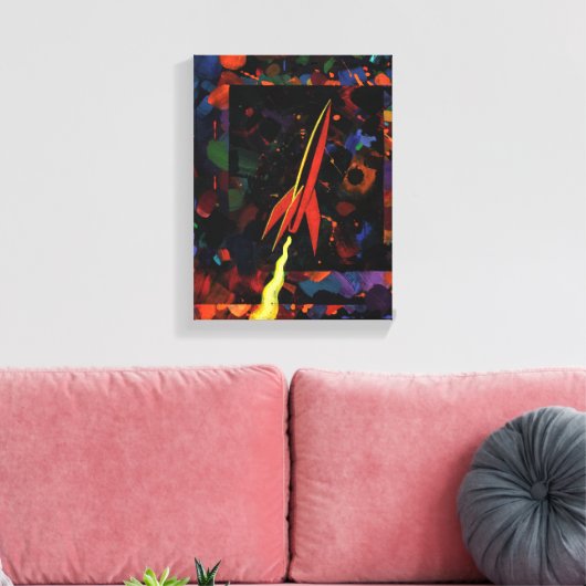 Raket #52 canvas afdruk (Insitu (Woonkamer))