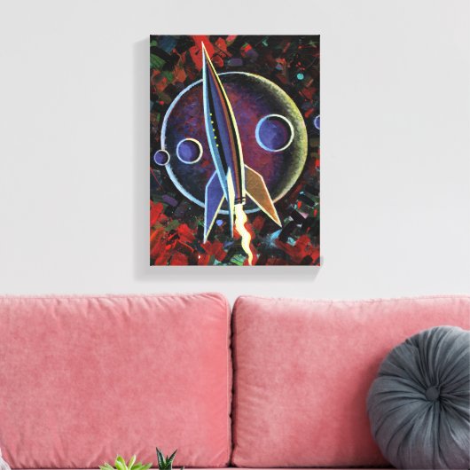 Raket #54 canvas afdruk (Insitu (Woonkamer))