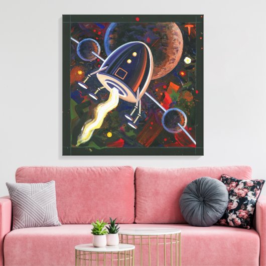 Raket #76 canvas afdruk (Insitu (Woonkamer))