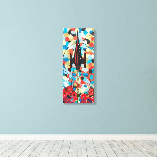 Raket #92 Canvas Afdruk (Insitu (Houten vloer))