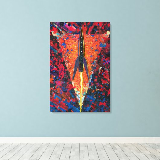 Raket #95 canvas afdruk (Insitu (Houten vloer))