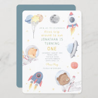 Raket Astronaut Outer Space Baby Verjaardag