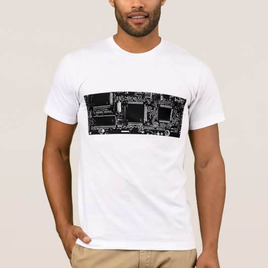 Raket B&W t-shirt wit (Voorkant)