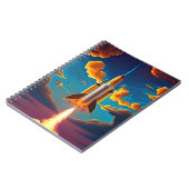 Raket bij zonsondergang notitieboek (Linkerzijde)