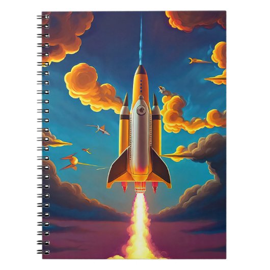 Raket bij zonsondergang notitieboek (Voorkant)