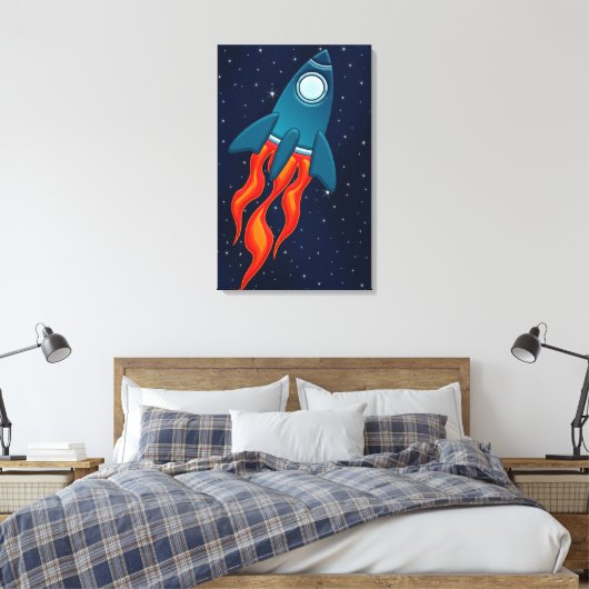 Raket Canvas Afdruk (Insitu (Slaapkamer))