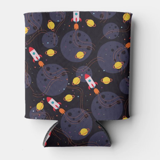 Raket in de ruimte blikjeskoeler (Voorkant)