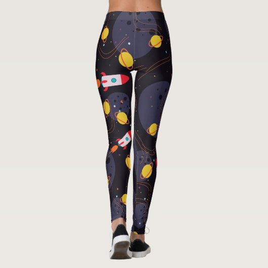 Raket in de ruimte  leggings (Achterkant)