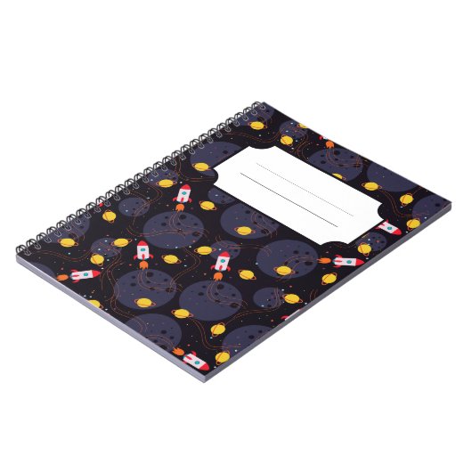 Raket in de ruimte notitieboek (Linkerzijde)