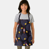 Raket in ruimtepatroon schort (Insitu)