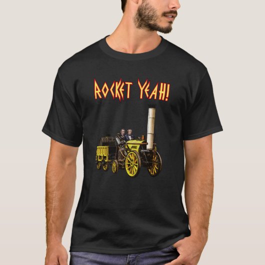 Raket, ja! Heavy Metal ontmoet stoomaangedreven ho T-shirt (Voorkant)