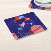 raket kartonnen onderzetters (Schuin)