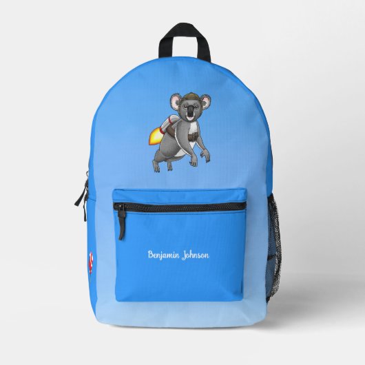 Raket Koala Bedrukte Rugzak (Voorkant)