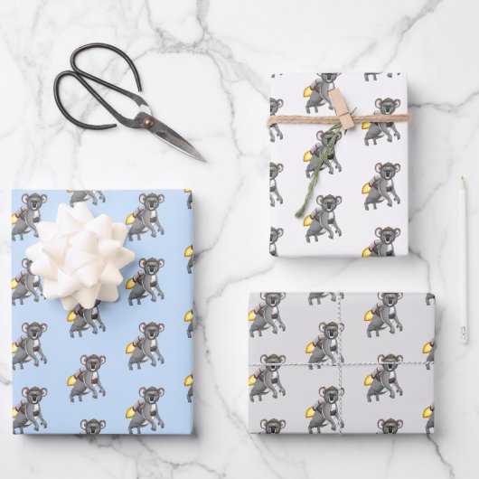 Raket Koala Beer Inpakpapier Vel (Voorkant)