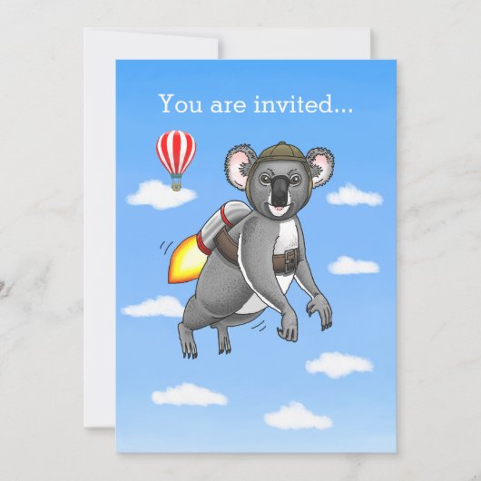 Raket Koala Beer Kaart (Voorkant)