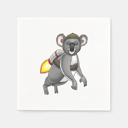 Raket Koala Beer Servet (Voorkant)