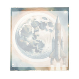 raket-maanruimte notitieblok