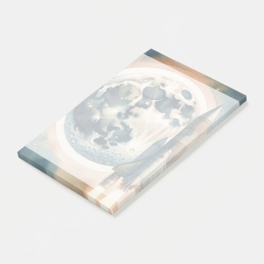 raket-maanruimte post-it® notes (Schuin)