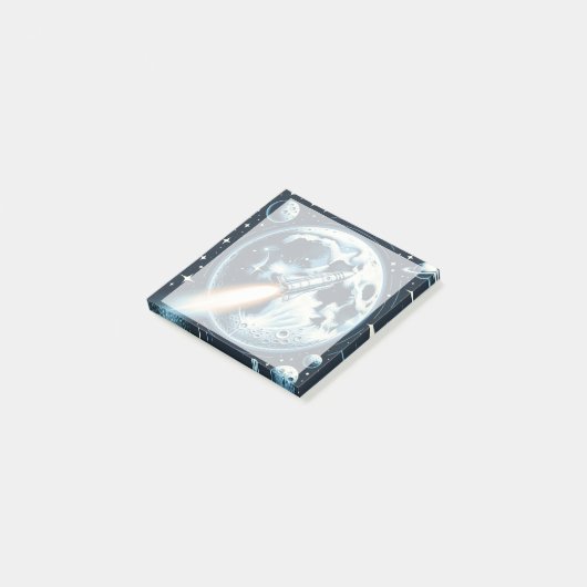 raket-maanruimte post-it® notes (Schuin)