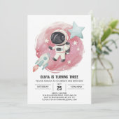 Raket Magic Astronaut Verjaardag Kaart (Staand voorkant)