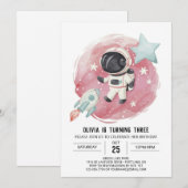 Raket Magic Astronaut Verjaardag Kaart (Voorkant / Achterkant)