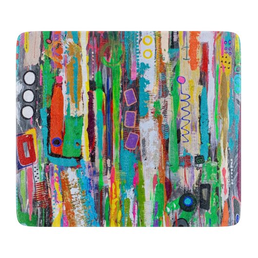 Raket Man 6 x 7 Deco glassnijplank Snijplank (Voorkant)