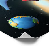 Raket met foto | UFO Alien Verjaardag Astronaut Poster (Hoek)