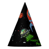 Raket met foto | UFO Verjaardag Alien Astronaut Feesthoedjes (Links)