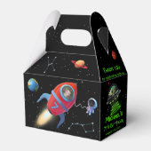 Raket met foto | Verjaardag UFO astronaut Bedankdoosjes (Voorkant Zijde)
