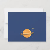 Raket naar buitenste ruimtepartij, kinderen op zat kaart (Achterkant)