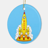 Raket naar Mars Keramisch Ornament (Links)