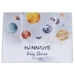 Raket Outer Space Boy Baby shower Party Groot Cadeauzakje