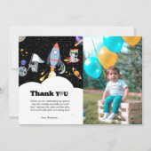 Raket planeten sterrenstelsel & buitenruimte dank  aankondiging (Voorkant)