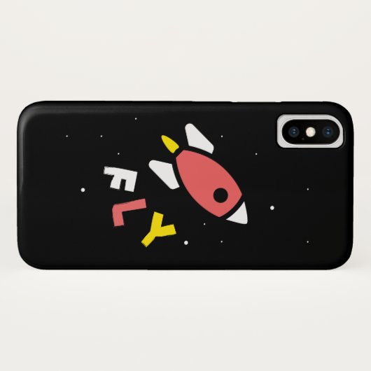 Raket - Red & Geel Abstract Pop Art. FLY! Case-Mate iPhone Case (Achterkant (horizontaal))