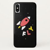 Raket - Red & Geel Abstract Pop Art. FLY! Case-Mate iPhone Case (Achterkant)