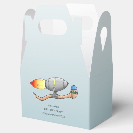 raket-regenworm bedankdoosjes (Geopend)