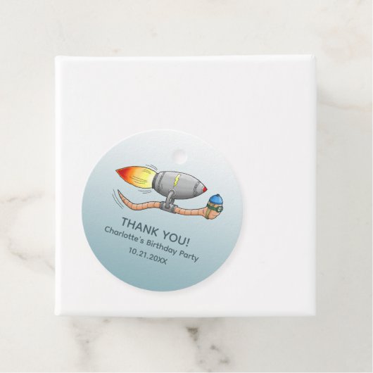 raket-regenworm bedankjes labels (In situ)