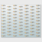 raket-regenworm cadeaupapier (Vlak)