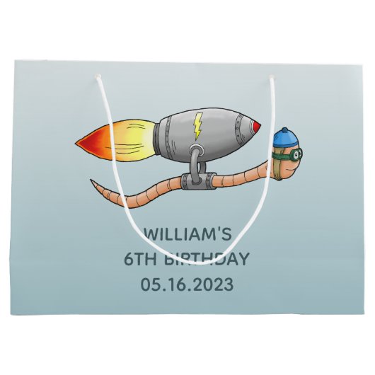 raket-regenworm groot cadeauzakje (Achterkant)