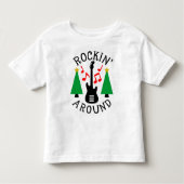 Raket rond de kerstboom kinder shirts (Voorkant)
