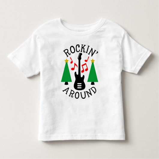 Raket rond de kerstboom kinder shirts (Voorkant)