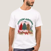 Raket rond de kerstboom t-shirt (Voorkant)