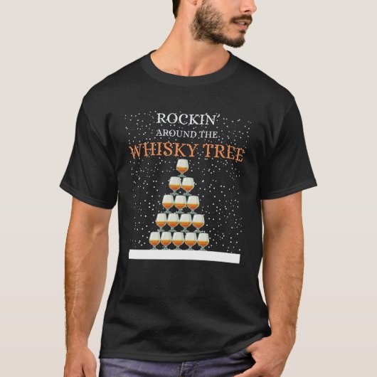 Raket rond de whisky tree single malt Scotland T-shirt (Voorkant)