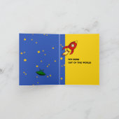 Raket rood geel bedankkaart (Binnen)