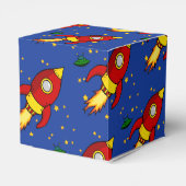 Raket rood geel Classic Favor Box Bedankdoosjes (Achterkant)