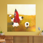 Raket Schaap Canvas Afdruk (Insitu (Woonkamer))