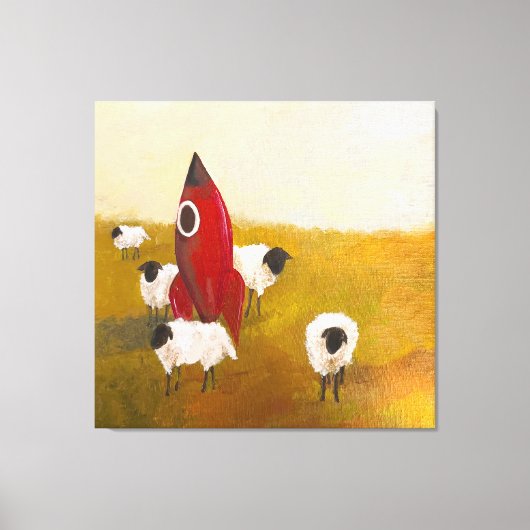 Raket Schaap Canvas Afdruk (Voorkant)