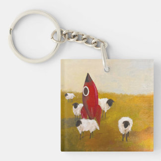 Raket Schaap Sleutelhanger