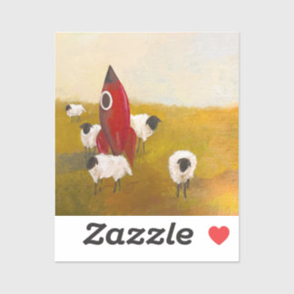 Raket Schaap Sticker