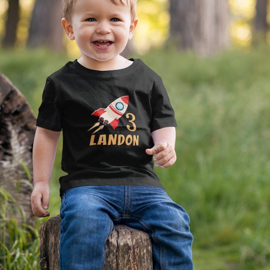 Raket Schip Gepersonaliseerde Aangepaste Leeftijd Kinder Shirts